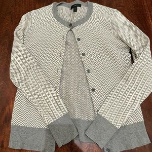 Jcrew gray harringbone cardigan